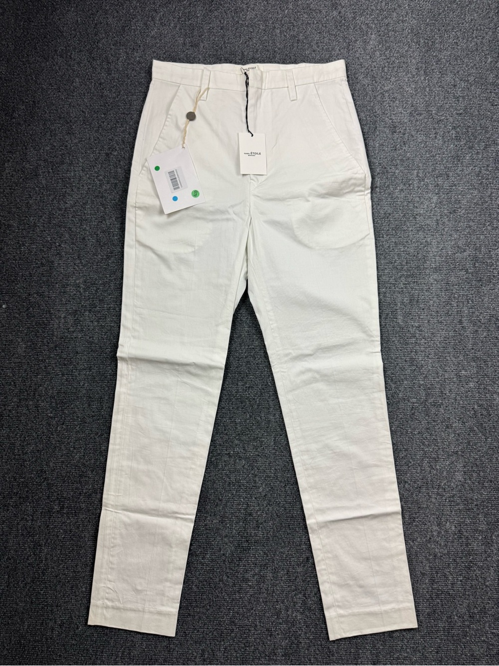 New Isabel Marant Designer Womens Size 4 High-Rise Straight Leg Slacks White